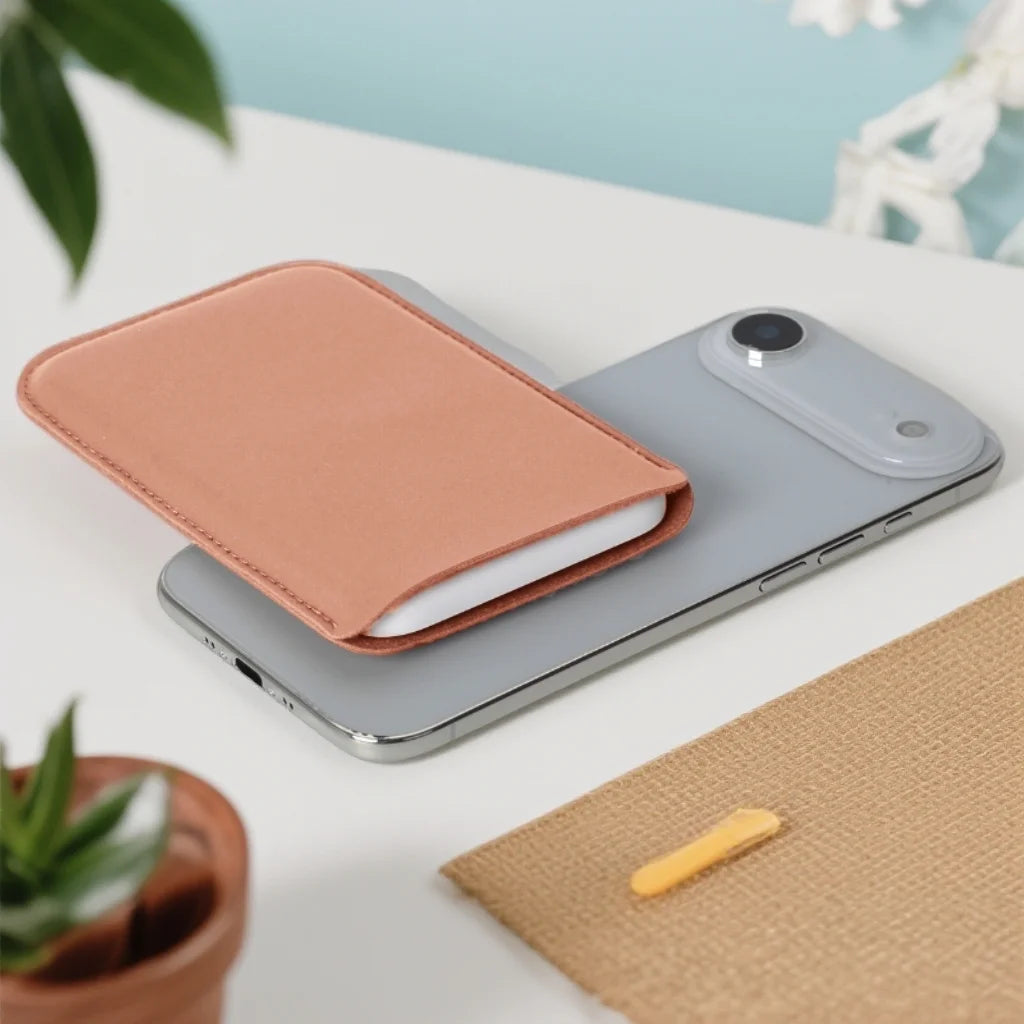 Étui de protection en cuir PU magnétique MagSafe pour batterie externe, compatible avec le chargeur portable iPhone 17 Air