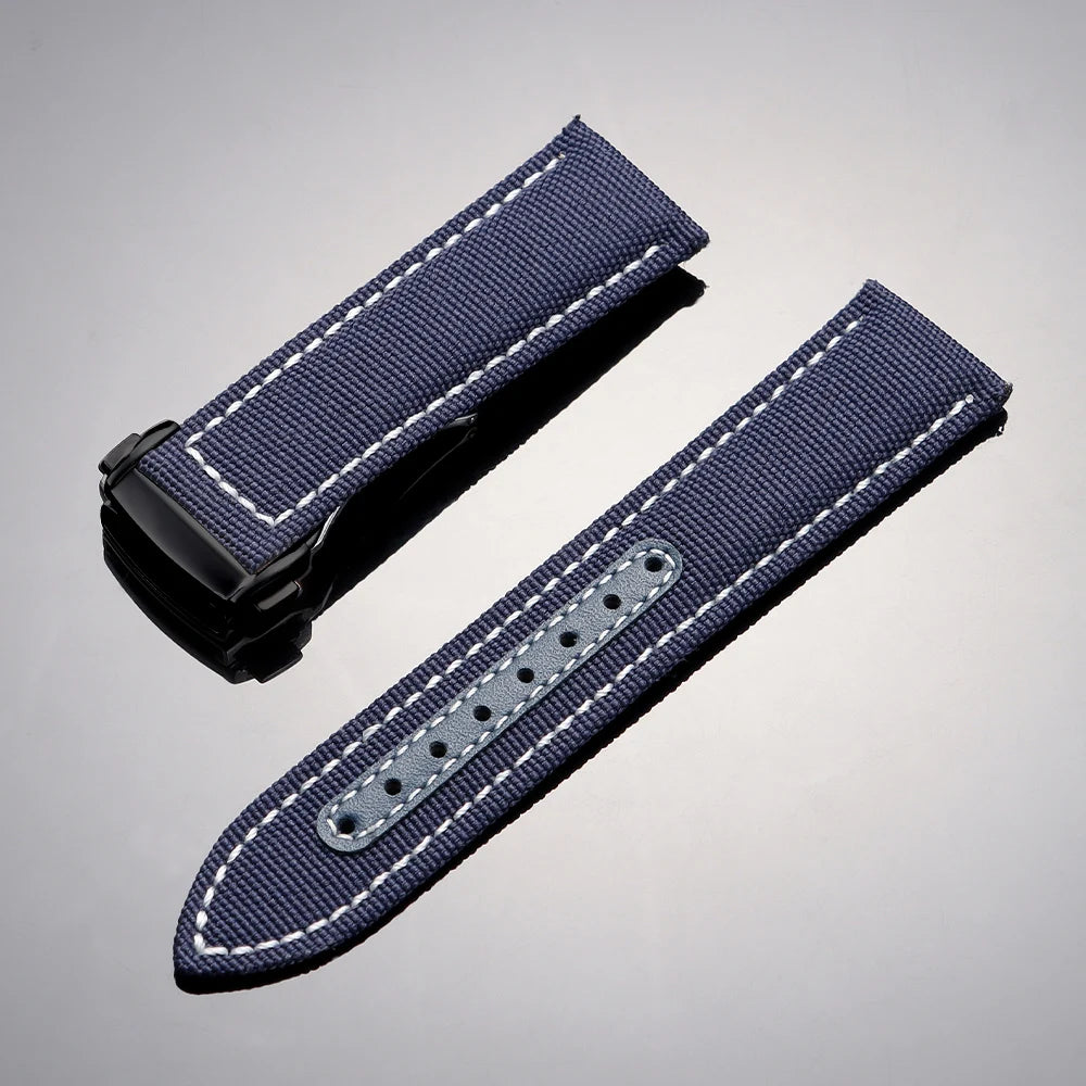 Bracelet de montre en Nylon 20mm 22mm pour Omega Seamaster 300, bracelet de montre pour Speedmaster AT150, boucle pliante en toile, Bracelets de Sport pour hommes