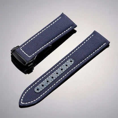 Bracelet de montre en Nylon 20mm 22mm pour Omega Seamaster 300, bracelet de montre pour Speedmaster AT150, boucle pliante en toile, Bracelets de Sport pour hommes