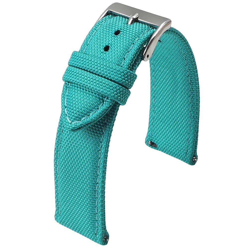 Cinturino per orologio in tessuto a vela impermeabile, 18mm 19mm 20mm 21mm 22mm 24mm, cinturino in nylon doppio strato, sgancio rapido, per orologio sportivo da uomo