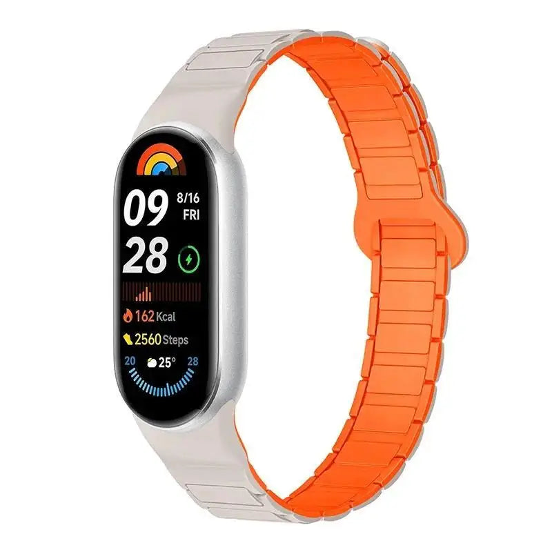 Bracelet magnétique en silicone pour Xiaomi Mi Band 10, 9, 8 – Accessoire de montre de sport