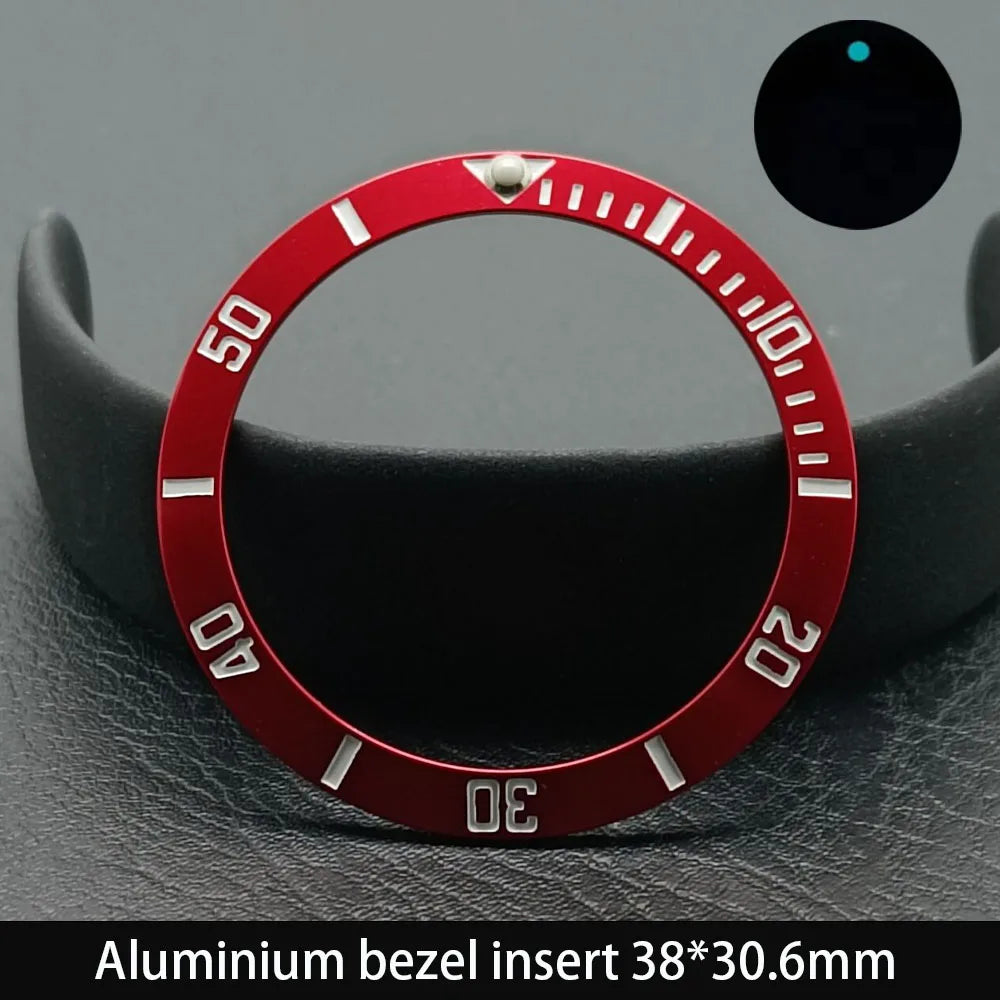 38mm x 30.6mm Sloped Ceramic Bezel GMT and Diving Watch Insert for 40mm Men's Watch Replacement Watch Bezel Inserts