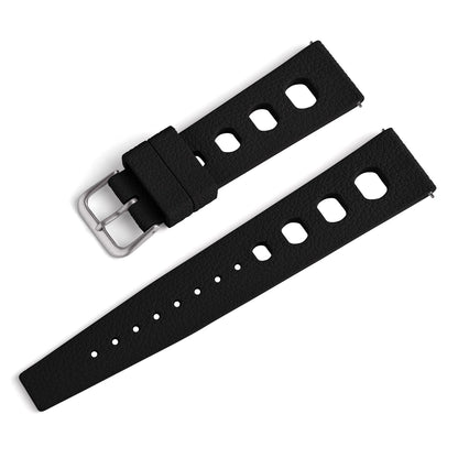 Bracelet de montre en caoutchouc FKM 20 mm 22 mm à libération rapide pour hommes et femmes, étanche, souple, en fluororubber de qualité supérieure, respirant