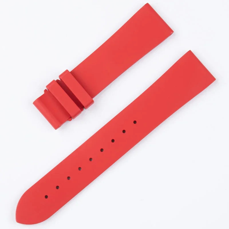 Cinturini per orologi universali in gomma fluorurata FKM di alta qualità, estremità piatte, 14/15/16/17/18 mm, per donne e bambini, compatibili Omega, Tissot, Longines.