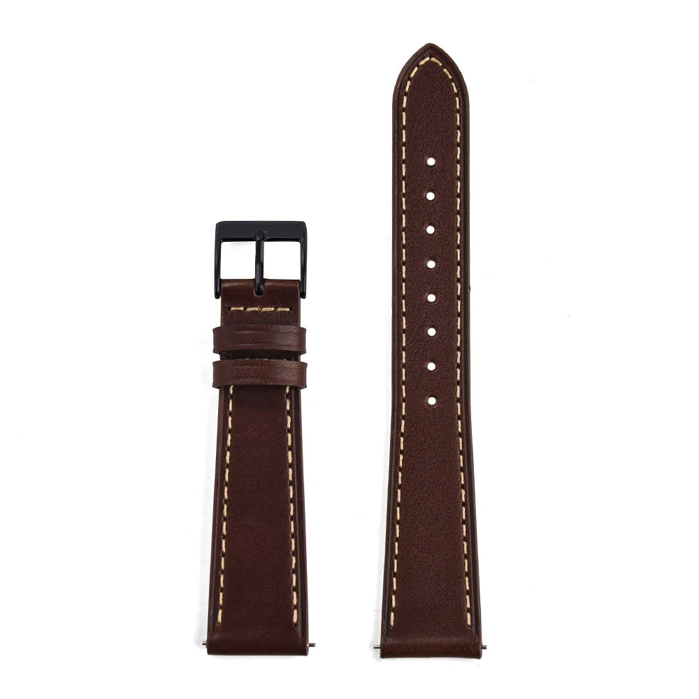 Handmade Vintage 18mm 20mm 22mm Quick Release Vegetable Tanned Leather Watch Strap