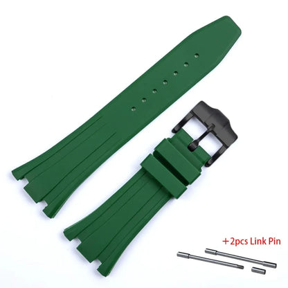 Bracelet en caoutchouc 26mm 27mm pour Bracelet de remplacement étanche AP Royal Oak pour Bracelet de montre en Silicone souple GA2100 GA-2110 avec goupille de liaison