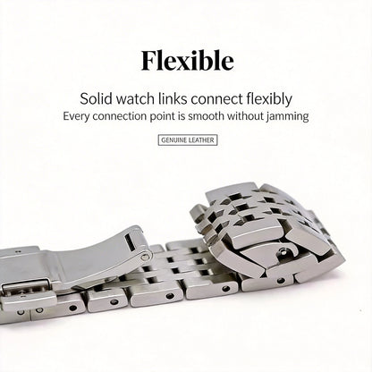 Cinturino in acciaio inossidabile da 19 mm per Tissot Le Locle, braccialetto di ricambio compatibile con orologio elegante Tissot, finitura argento lucido.