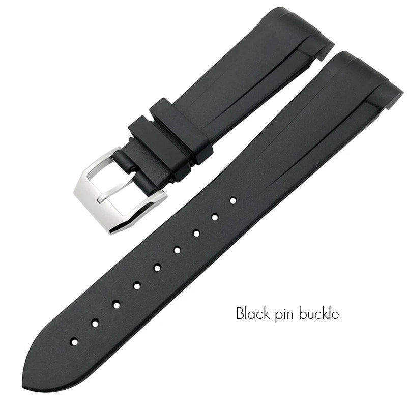 Каучуковый ремешок для часов, 20 мм 22 мм, для Tudor Black Bay PELAGOS, высокое качество, черный, синий, красный, силикон, раскладывающаяся застежка