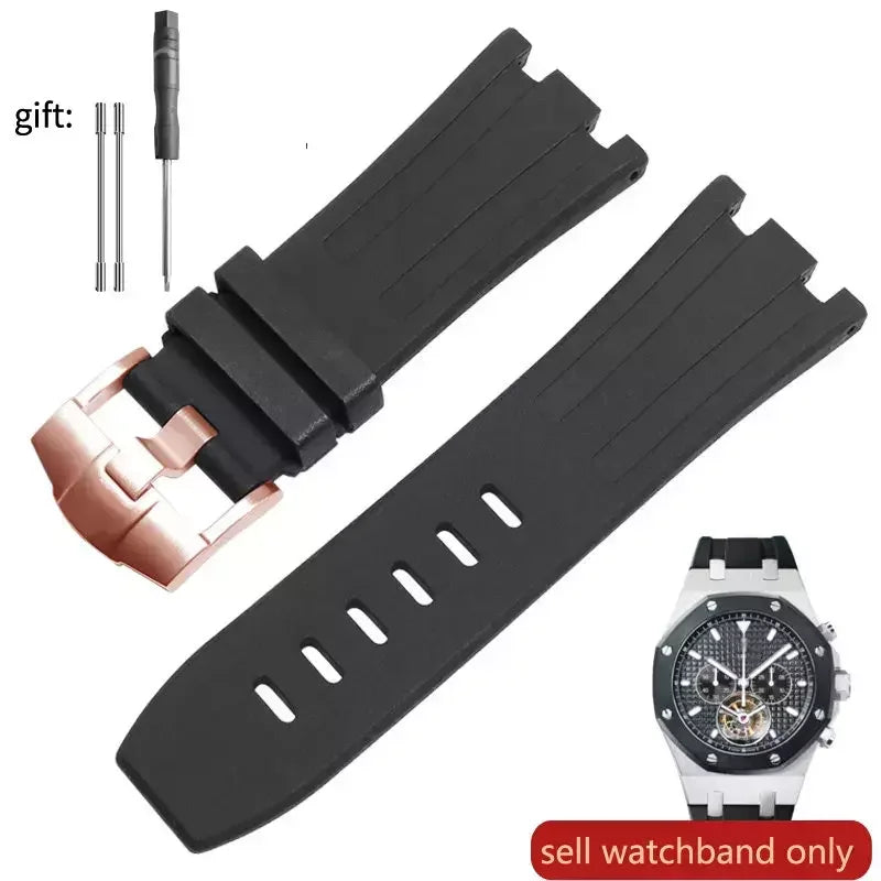 Pour AP Audemars et Piguet 15703 Royal Oak Offshore série étanche en caoutchouc Silicone bracelet de montre 28mm accessoires de montre hommes
