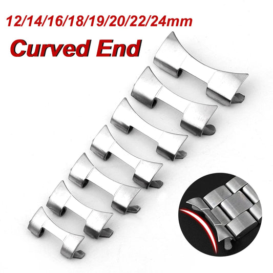 Adaptateur d'extrémité incurvée 12/14/16/18/19/20/22/24mm pour connecteur de bracelet de poignet en acier inoxydable Rolex pour accessoires de bracelet de montre Seiko