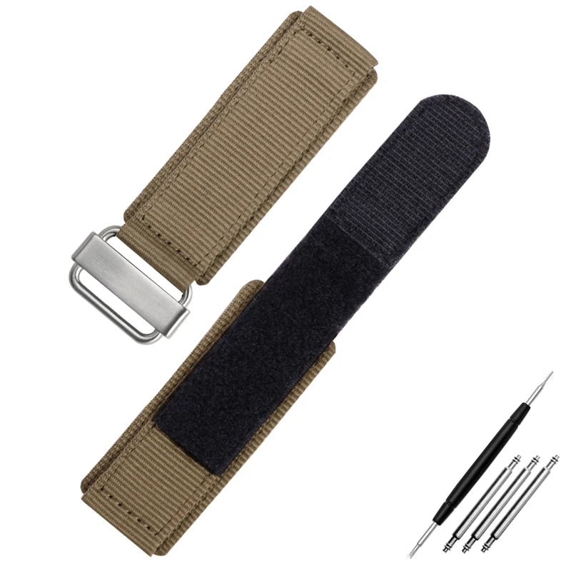 Nylon Watch Strap for Breitling Bell & Ross BR-01 BR-03 Men's Thickened Nylon Watchband Erria Hook Loop Fastening Woven Belt 22mm 24