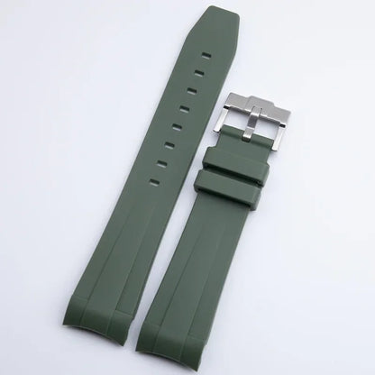 Watch strap for Longines Hydroconquest L3 Conquest, soft rubber sport diving strap, L3.742/644, 21mm