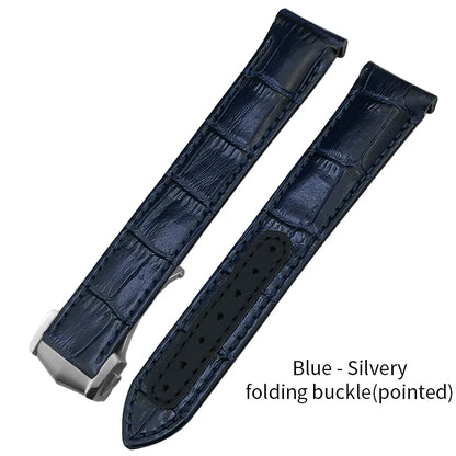 Genuine Cowhide Leather Watch Strap, 19mm 20mm 21mm, for Omega Seamaster 300 DE VILLE AT150 Moonswatch, Calfskin Watch Band
