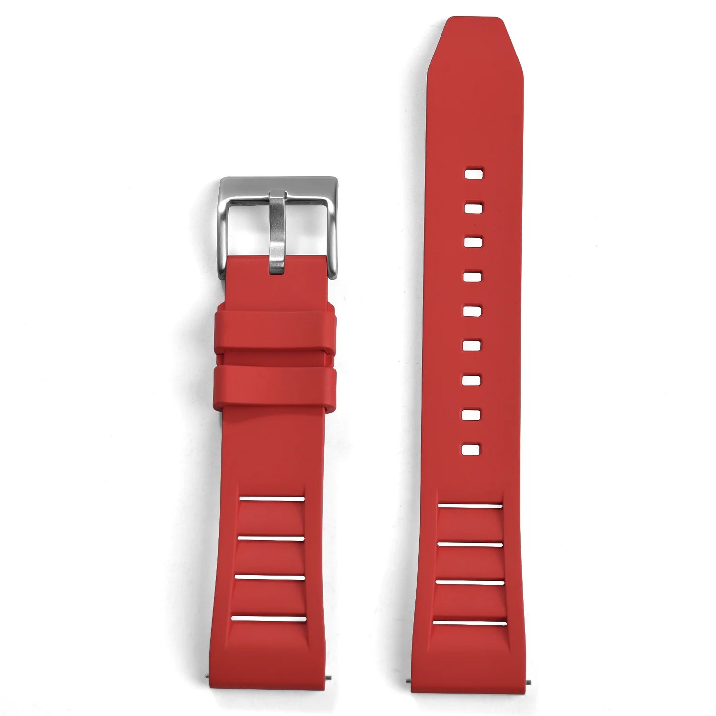 Bracelet de montre en caoutchouc FKM 20mm 22mm, souple, étanche, pour Huawei, Samsung, Seiko, Omega, avec attache rapide