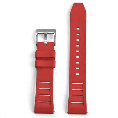 Bracelet de montre en caoutchouc FKM 20mm 22mm, souple, étanche, pour Huawei, Samsung, Seiko, Omega, avec attache rapide
