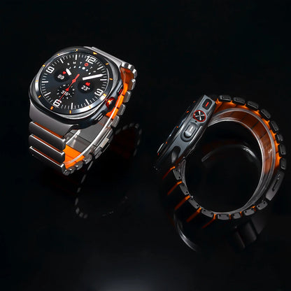 Luxury Titanium Magnetic Bracelet for Samsung Galaxy Watch Ultra 47mm, Silicone Strap for Galaxy Watch 8 40 44 Classic 46