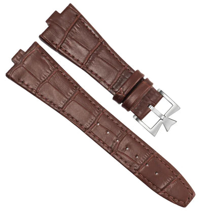 Echtleder-Uhrenarmband für Vacheron Constantin OVERSEAS, Serie 4500V 5500V P47040, Edelstahlstruktur, Herren-Uhrenarmband, 25x8