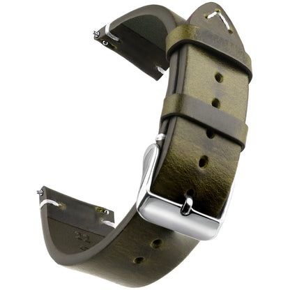 Bracelet de montre en cuir véritable de cire, bracelets de montre à dégagement rapide 18mm/19mm/20mm/21mm/22mm/24m, pour Samsung, Seiko, Oris, montre citoyen
