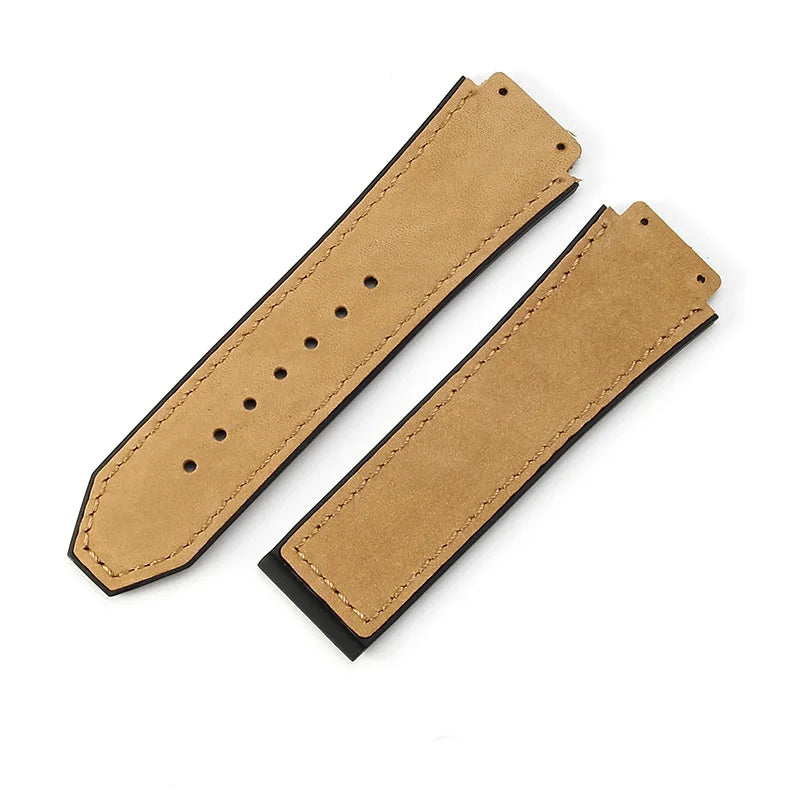 For Hublot BIGBANG Classic Fusion Leather Silicone Rubber Suede Watch Strap Dedicated Interface Lug System Band 26*19mm Bracelet