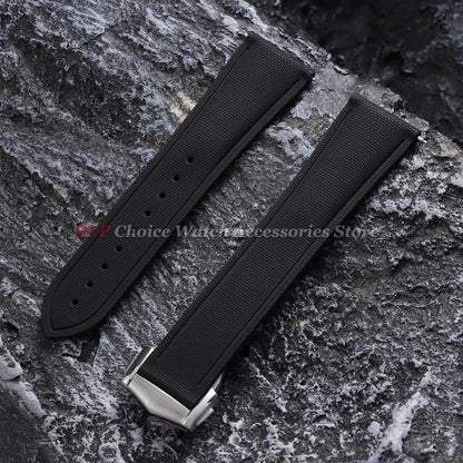 Bracelet universel à dégagement rapide 20mm 21mm 22mm, bracelet de montre étanche en caoutchouc FKM pour Omega, Rolex, Seiko