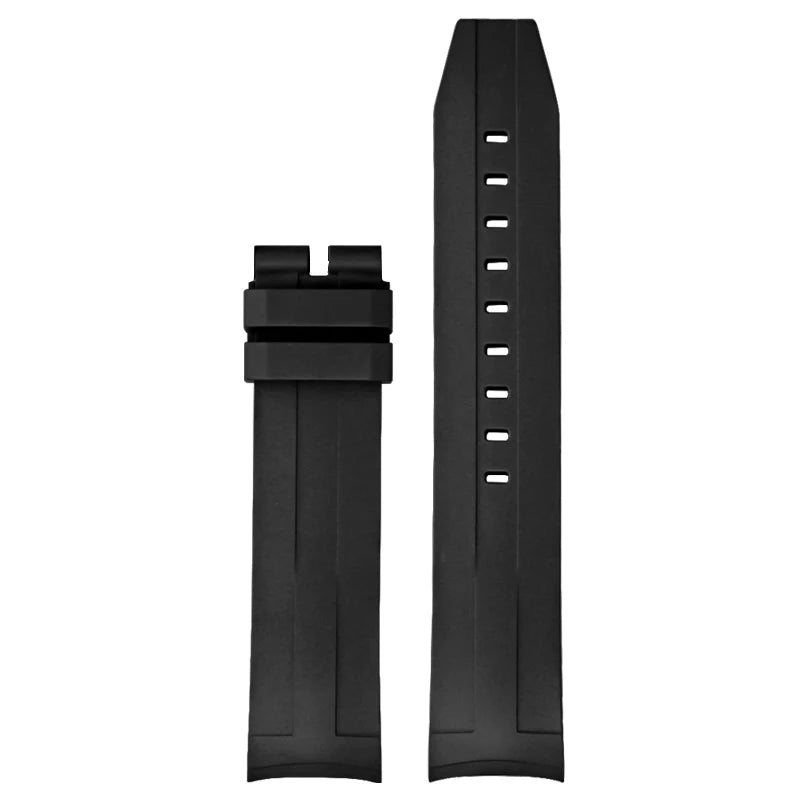 Bracelet de montre à extrémité incurvée en fluorocarbone FKM, 21mm, pour Tissot Seastar T120, en caoutchouc souple, résistant à la chaleur, pour hommes, Bracelet de plongée