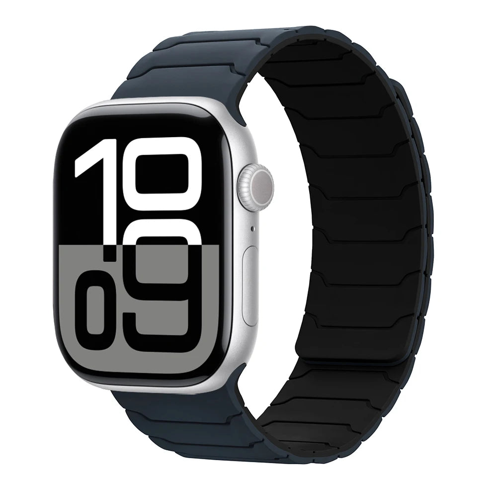 Magnetisches Armband für Apple Watch, 46 mm 44 mm 45 mm 40 mm 42 mm 41 mm, aus Silikon, Correa, Armband für IWatch Serie 11 10 SE 9 8 7 6 5 4 3