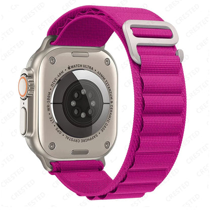 Bracelet à boucle alpine pour Apple watch Ultra 3 2 bandes 49mm 45mm 44mm 40mm 41mm 46mm 42mm Bracelet iWatch série 11 10 SE 9 8 7 6 5 4