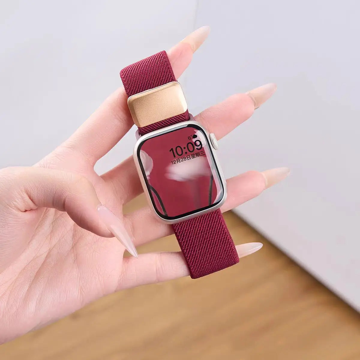 Cinturino intrecciato in Nylon per Apple Watch, 42, 46, 45, 44, 49mm, 38, 40, 41, magnetico, iWatch serie 11, 10, 9, 7, 8, 6, SE, Ultra 3/2/1