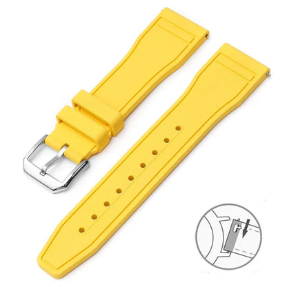 Cinturino in caucciù FKM di alta qualità da 20/21/22 mm per orologi da pilota IWC e serie Portofino, cinturino casual alla moda da uomo e donna
