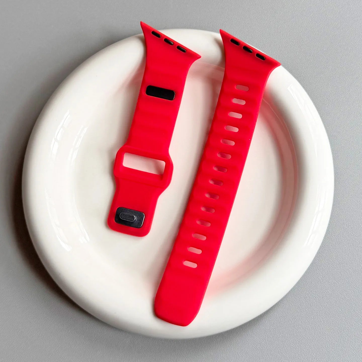 Bracelet en silicone irrégulier pour Apple Watch Ultra 49mm 40mm 41mm 44mm 45mm 46mm Correa Bracelet iWatch Series 11 10 9 8 7 6 SE