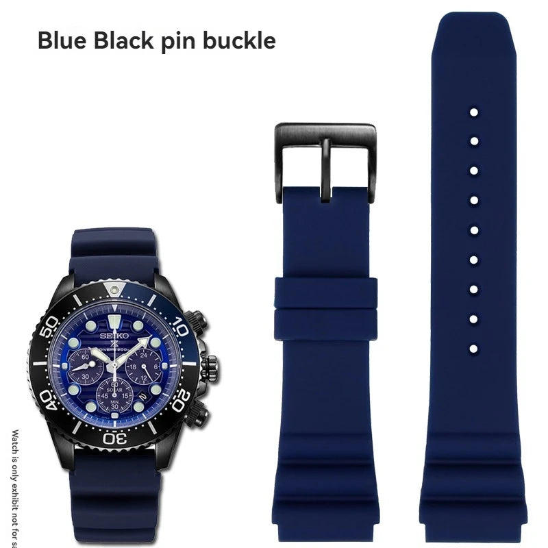 Bracelet en caoutchouc de 22mm pour SEIKO 5 SKX007 SKX009 tortue Mini MM SRPD Monster-noir bleu vert bracelet de montre de plongée bracelet de sport