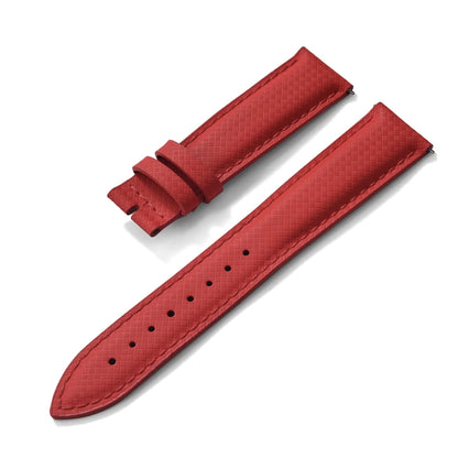 STAPELP – Fabric Sailcloth Strap, 18mm, 19mm, 20mm, 22mm, Top FKM + Leather Base, Textured Rubber Watch Straps, Quick Release Pin Buckle
