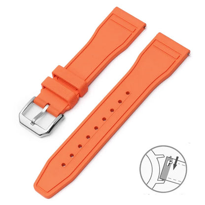 Cinturino in caucciù FKM di alta qualità da 20/21/22 mm per orologi da pilota IWC e serie Portofino, cinturino casual alla moda da uomo e donna