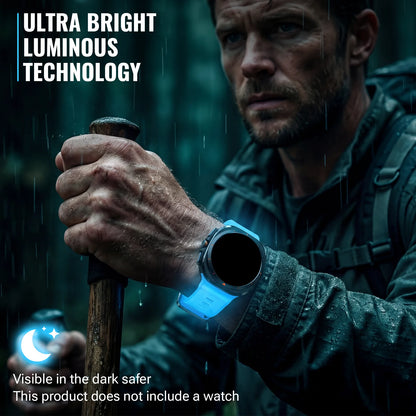 Solid Color Luminous Silicone Watch Strap, Compatible with Samsung Galaxy Watch Ultra 47mm, Unisex Replacement Band