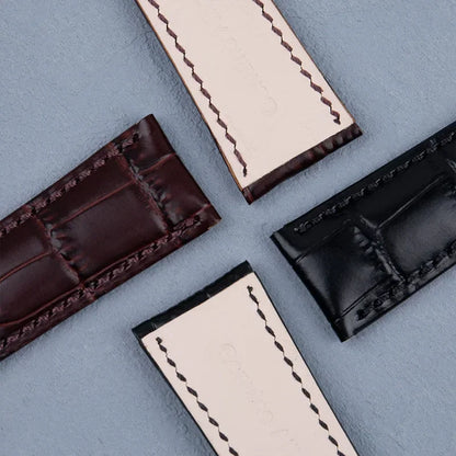 High Quality Leather Watch Strap for Patek Philippe, PP Pin Buckle, 19mm, 20mm, 21mm, 22mm, Crocodile Pattern for Men, 5146 5270
