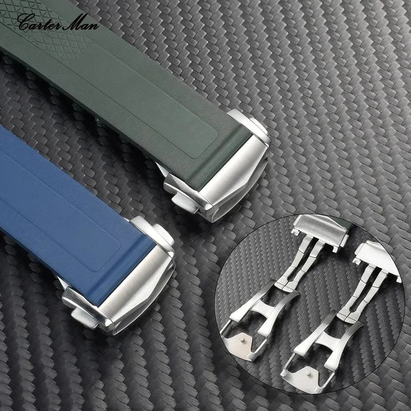 Nouveau bracelet de montre en caoutchouc fluoré hydroconquest L3.781/L3.883.4 bracelet de montre de sport Conquest + interface métallique 21mm