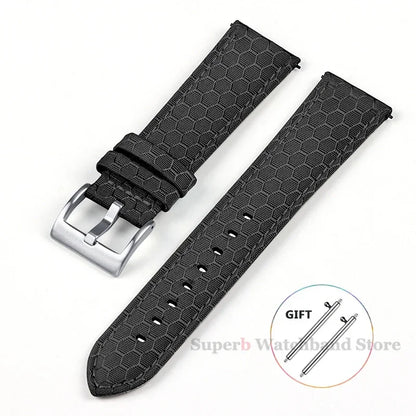 Nylon + bracelet en cuir 20/22mm pour Samsung Galaxy Watch4 bracelet de montre de Sport à dégagement rapide pour hommes femmes pour Huawei montre Gt2/3/4