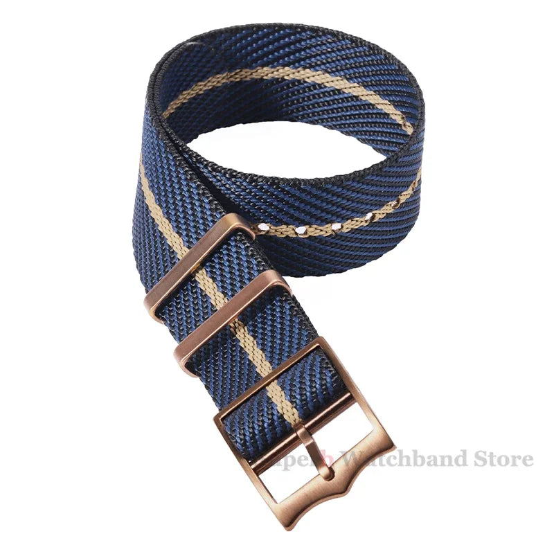 Bracelet en Nylon de qualité supérieure pour Bracelet de montre militaire en toile Tudor, 20mm 22mm, en tissu Seiko, pour Bracelet Rolex, boucle en Bronze