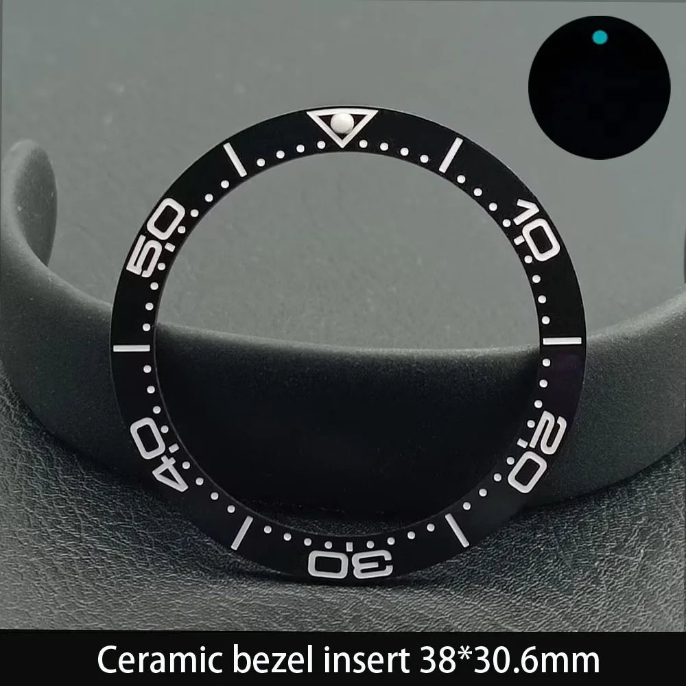 38mm x 30.6mm Sloped Ceramic Bezel GMT and Diving Watch Insert for 40mm Men's Watch Replacement Watch Bezel Inserts