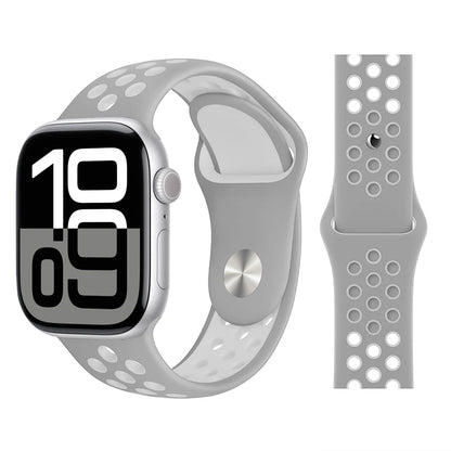 Bracelet en Silicone pour bracelets de montre Apple 46mm 44mm 45mm 40mm 41mm 42mm, Bracelet de Sport Correa iWatch série 11 10 9 SE 8 7 6 5