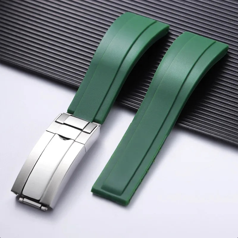For Rolex 20mm Silicone Strap for Rolex Water Ghost Daytona Submariner, Rubber Silicone Watch Strap, Waterproof Bracelet