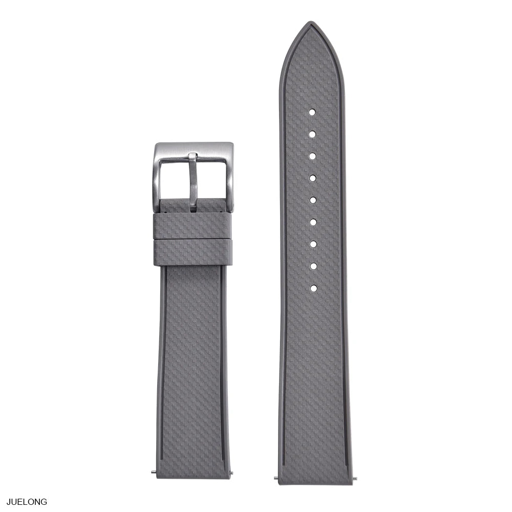 Cinturino per orologio in gomma FKM di alta qualità 20 mm 22 mm, cinturino a sgancio rapido con motivo a mosaico, cinturino morbido impermeabile per immersione