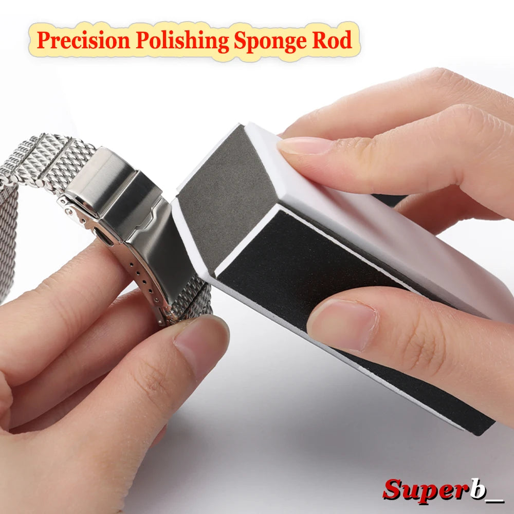 1/2/4 Pcs Watch Cleaning Stick for Watchmaker Tools Accessories 4 Sides Mesh Polishing Sponge Stick Watch Polishing Stick