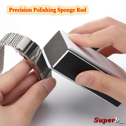 1/2/4 Pcs Watch Cleaning Stick for Watchmaker Tools Accessories 4 Sides Mesh Polishing Sponge Stick Watch Polishing Stick
