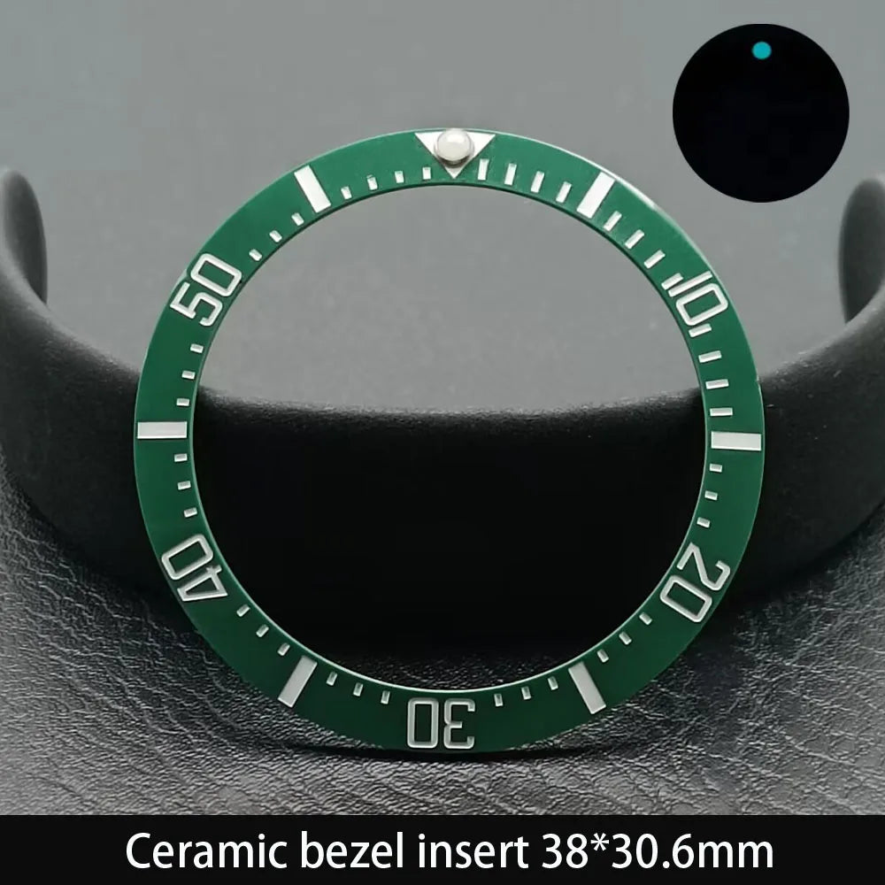 38mm x 30.6mm Sloped Ceramic Bezel GMT and Diving Watch Insert for 40mm Men's Watch Replacement Watch Bezel Inserts