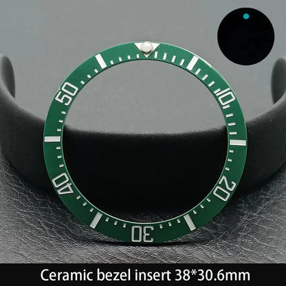 38mm x 30.6mm Sloped Ceramic Bezel GMT and Diving Watch Insert for 40mm Men's Watch Replacement Watch Bezel Inserts