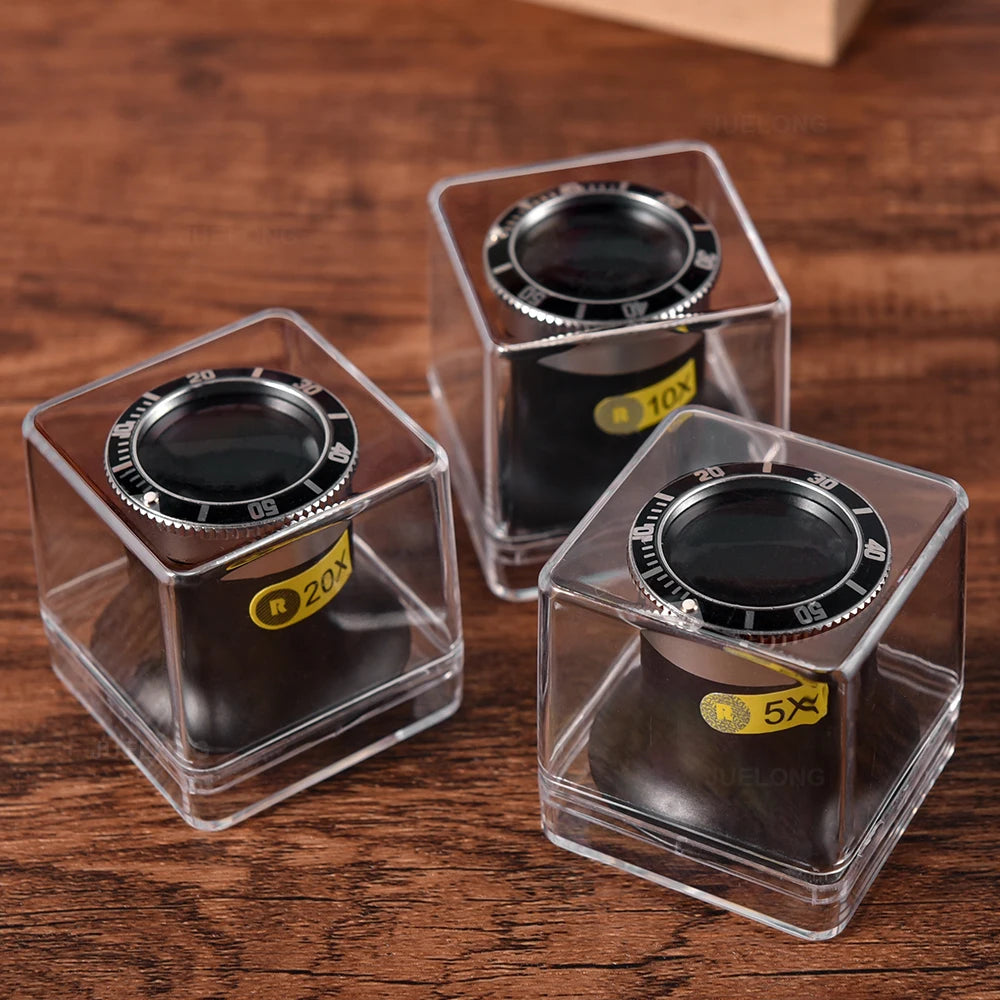 Lente d'ingrandimento per la riparazione di orologi 5X 10X 20X Strumento portatile Lente d'ingrandimento monoculare Strumento per gioiellieri Lente d'ingrandimento Strumenti