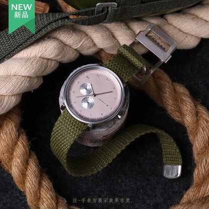 Pour Rolex Submariner vert/noir, Tudor Black Bay, Seiko 5, Hamilton kaki-bracelet de montre en toile militaire de Style Vintage 20 22mm