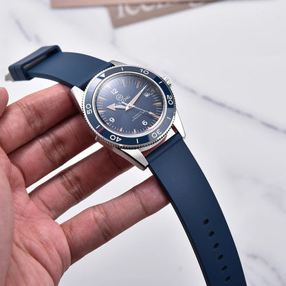 Bracelet de montre en caoutchouc Premium lisse - Rapide / Universel