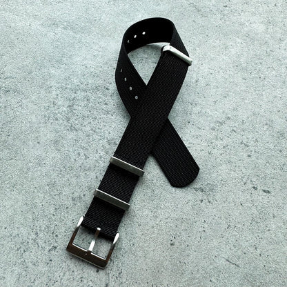 20mm 22mm Sport Fashion Black Yellow Grey Ribbed Fabric Nylon Watch Strap for Blancpain Omega Swatch Watches